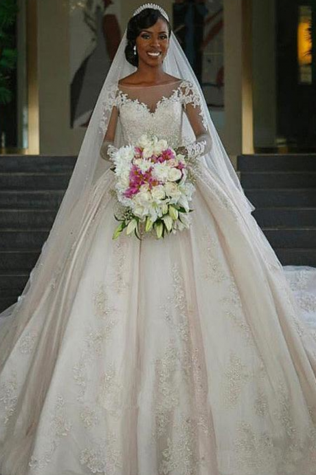 full sleeve bridal gowns